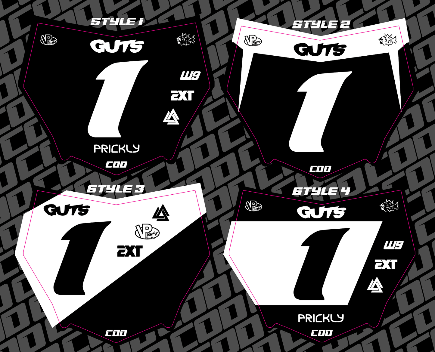 Motocutz Number Plate Decal - txdesigns