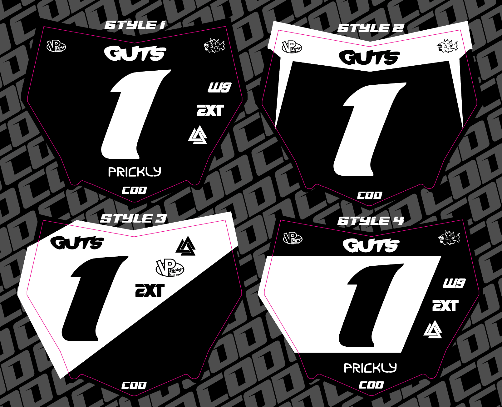 Motocutz Number Plate Decal - txdesigns